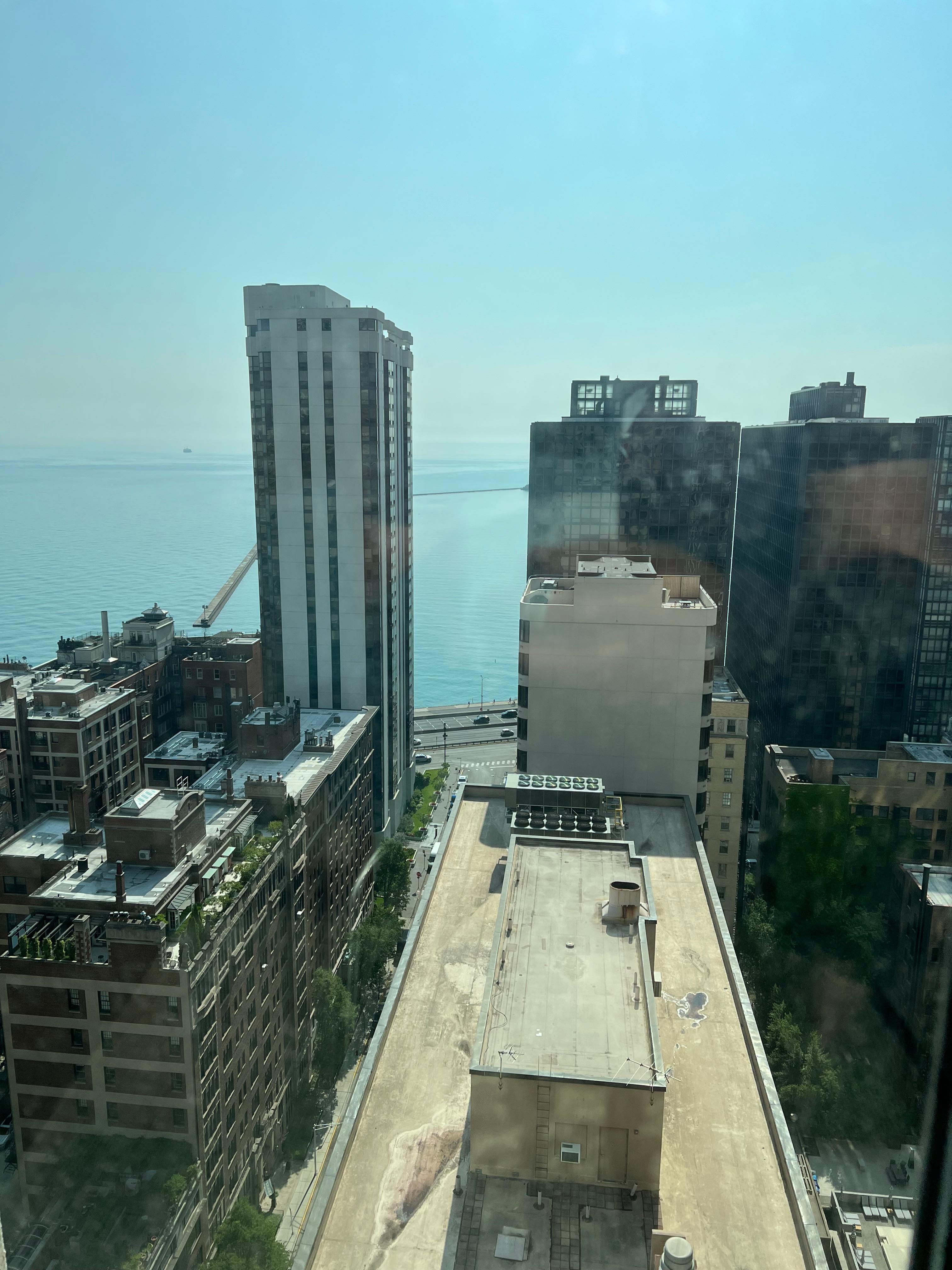 View of Lake Michigan from our room