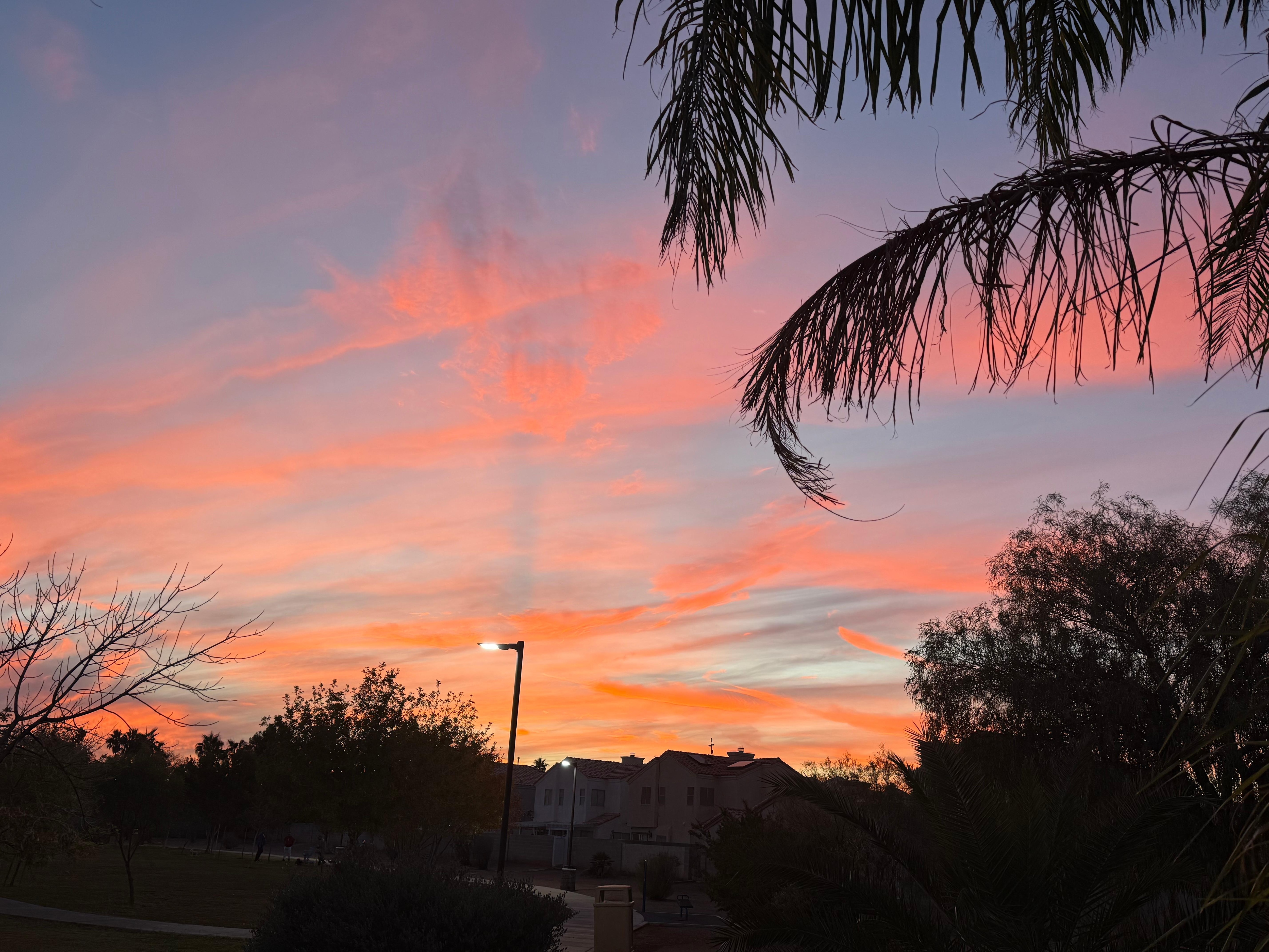 Sunset from the backyard