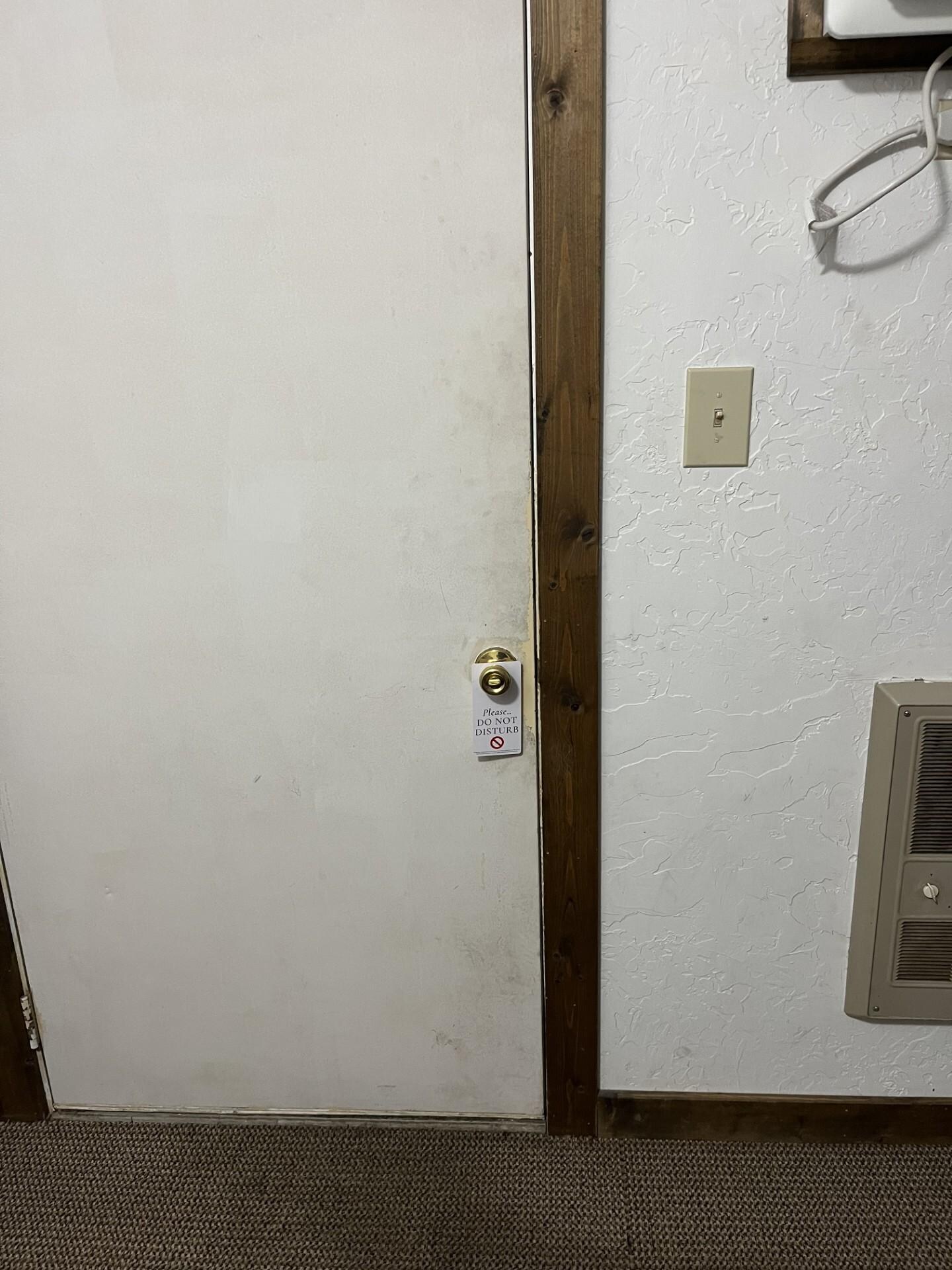 No way to secure the room from the inside.