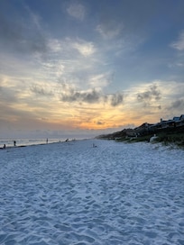 Right at the beach access