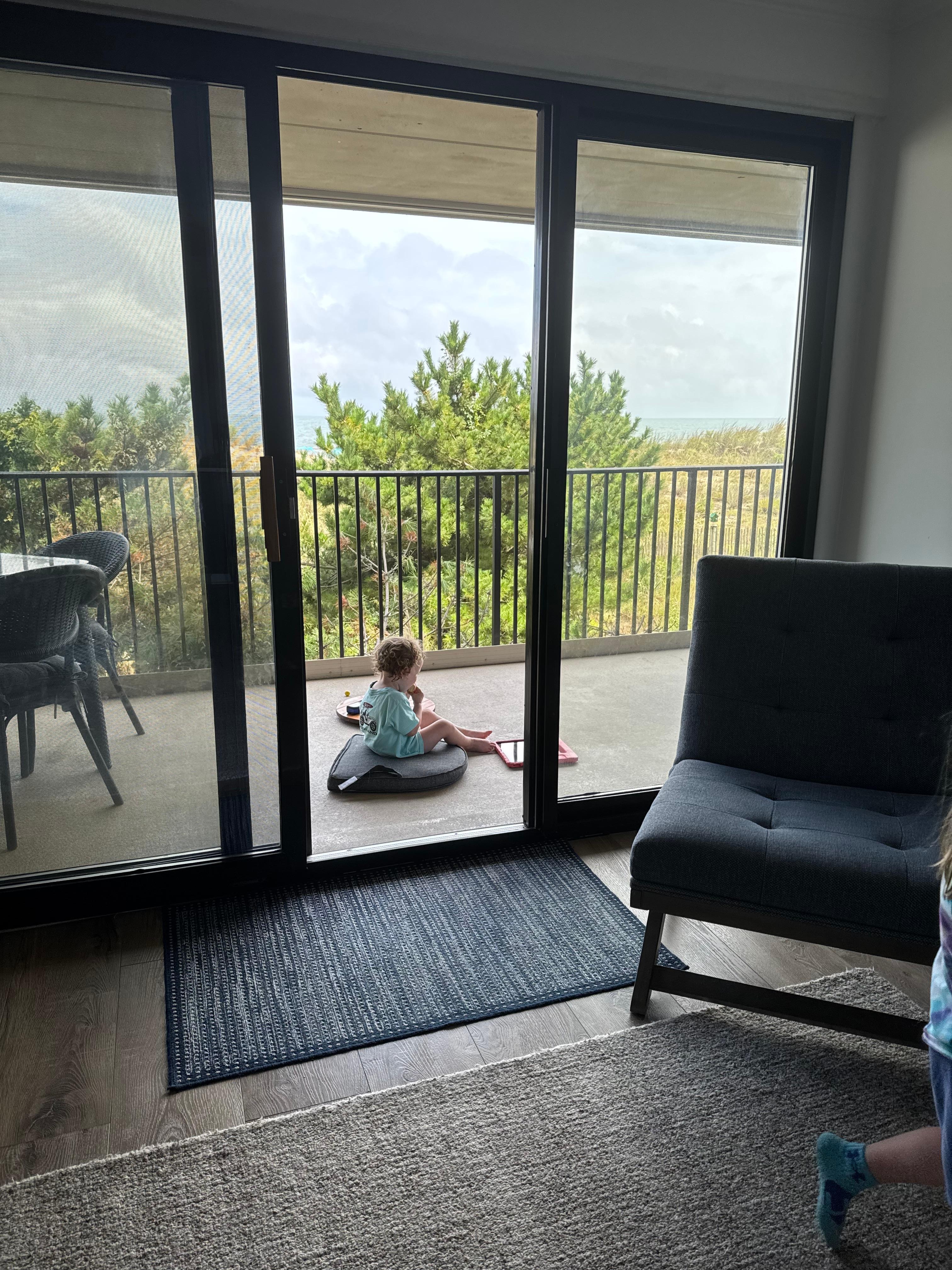 Enjoying time on the patio