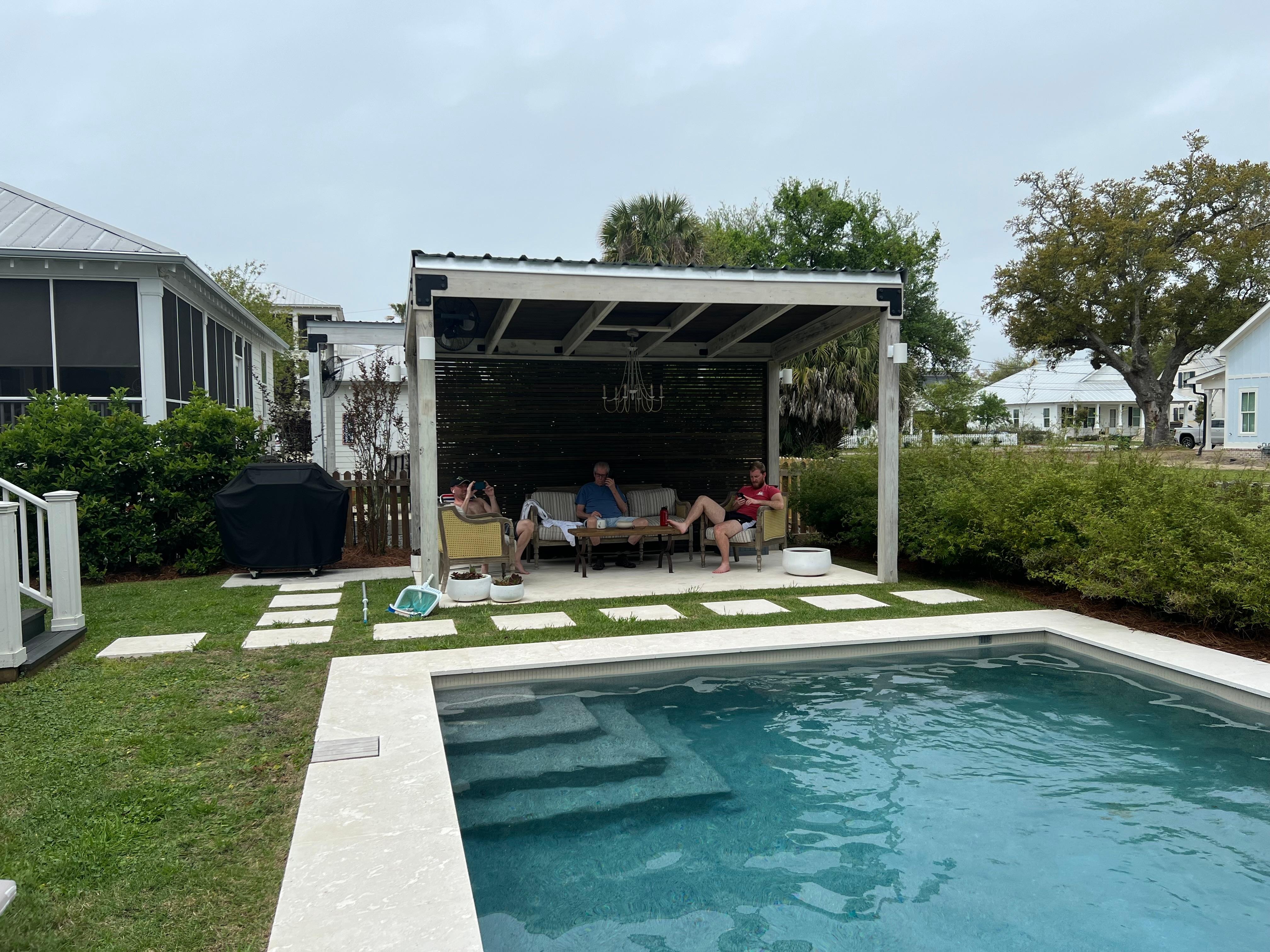 view from the pool
The pool heater was totally worth it!