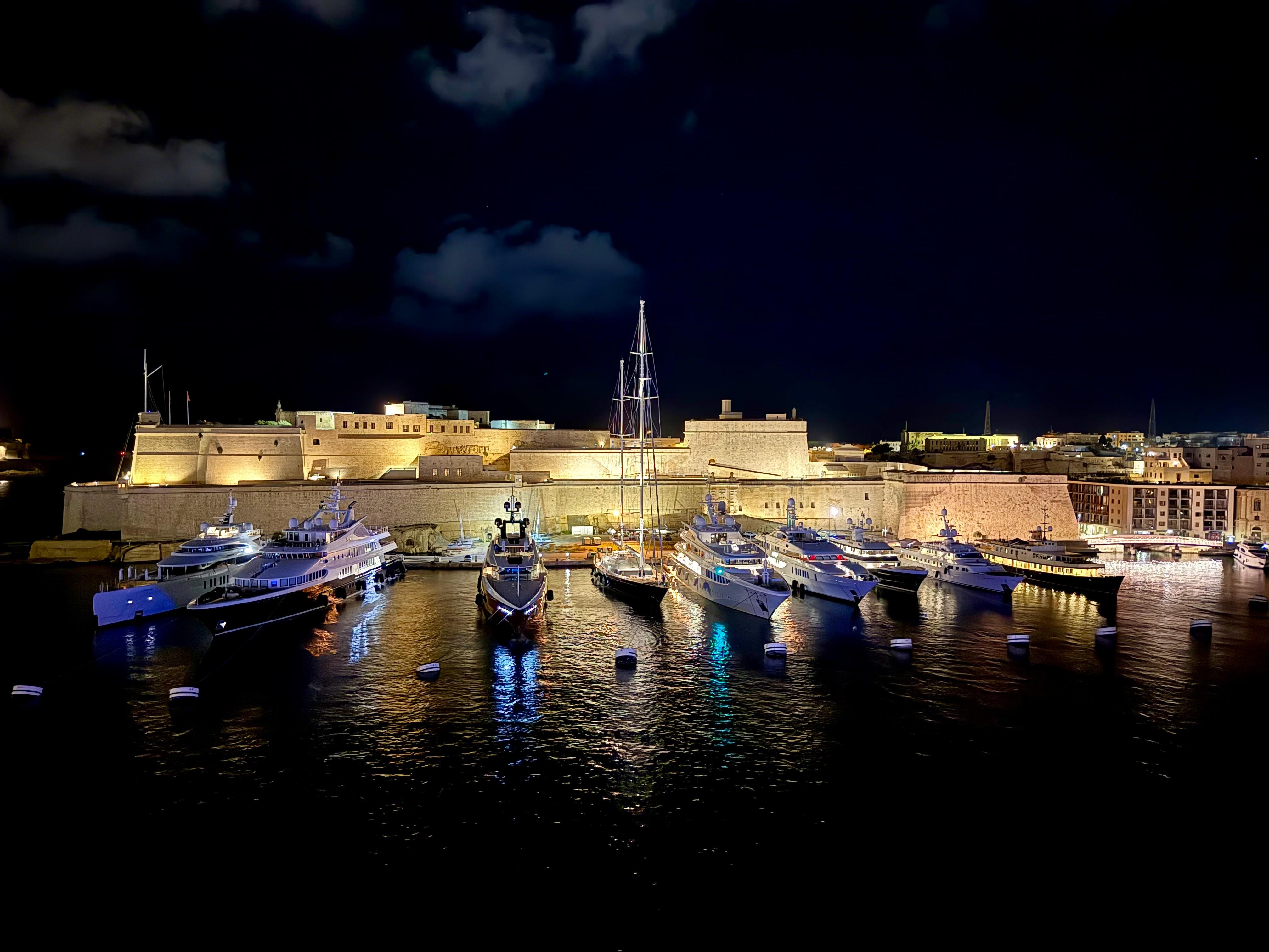 View from deck at night 