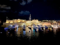 View from deck at night