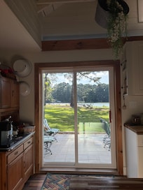 Looking out from the kitchen
