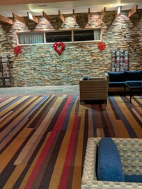 Entrance to the hotel, definitely need to check out the open space and vaulted ceilings