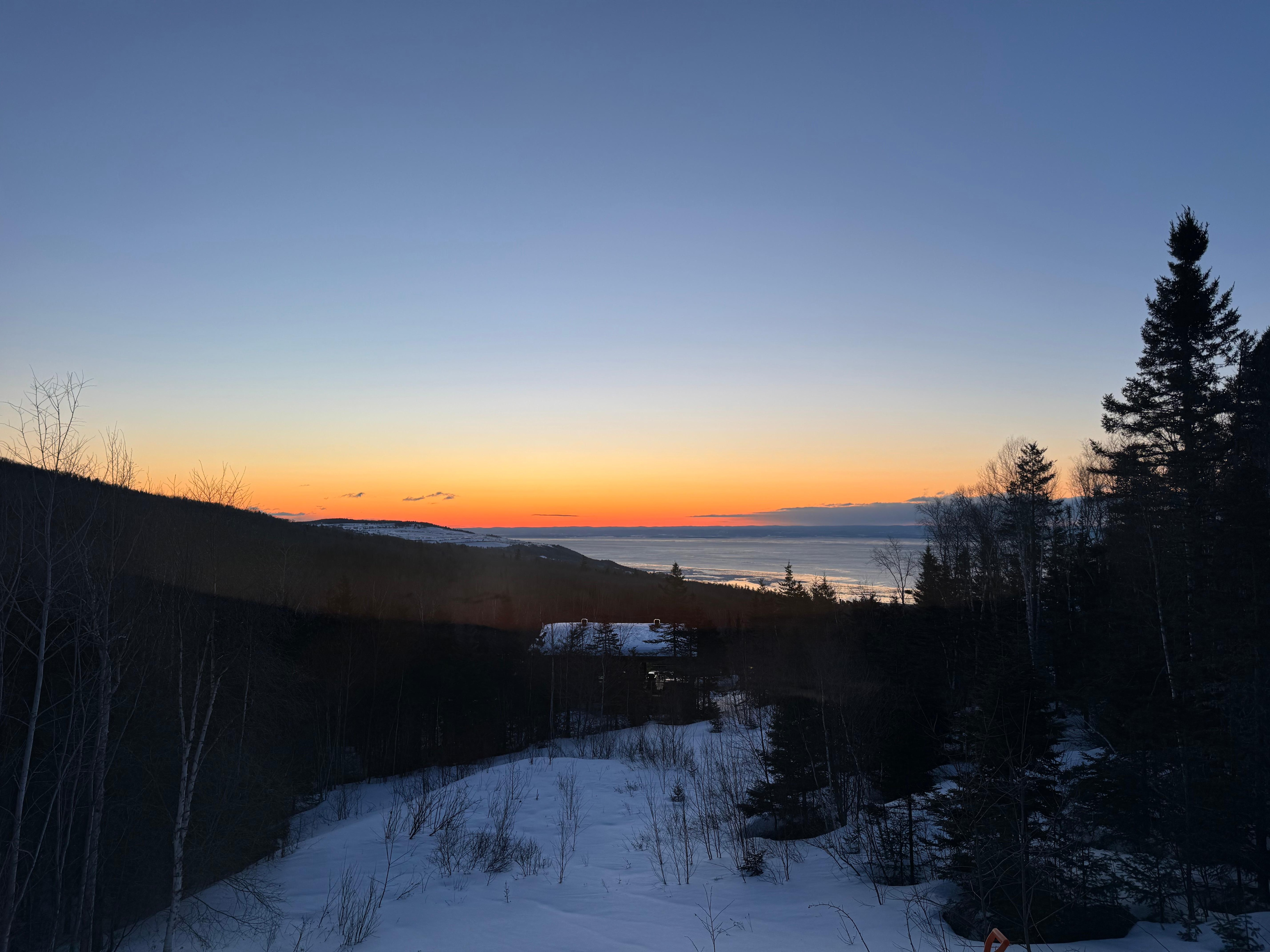 View of the beautiful sunrise from the living room