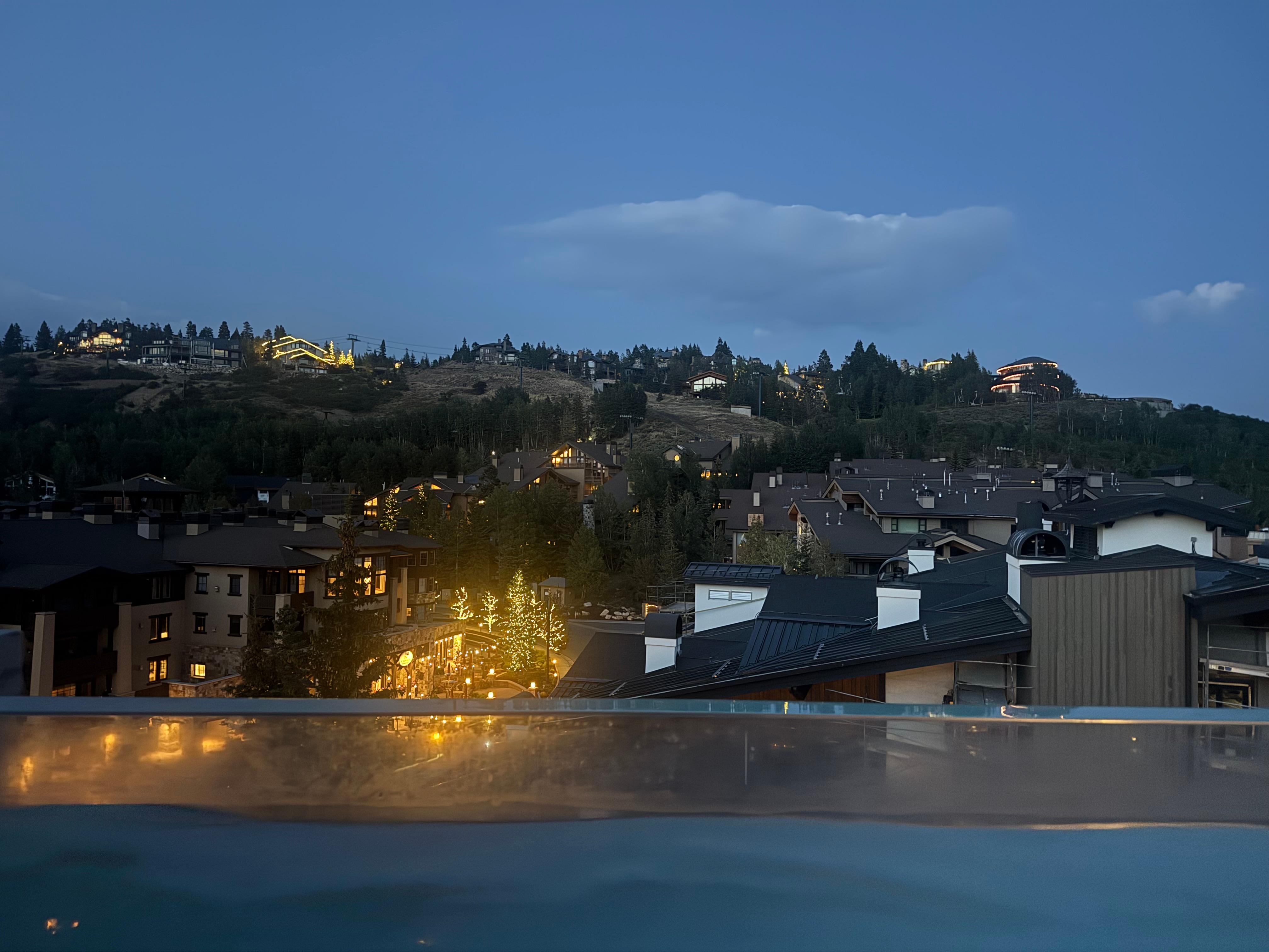 Evening view from the hot tub