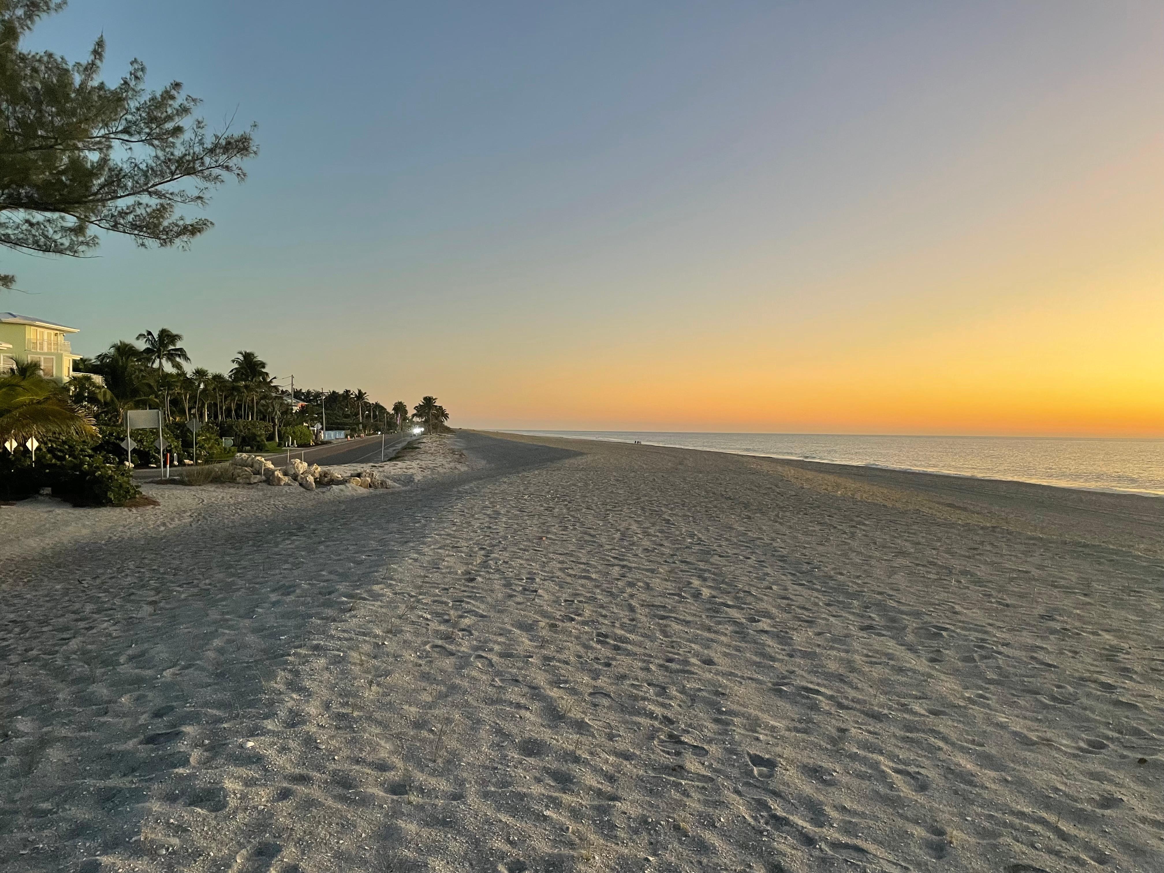 Beach front looking  south towards Sanibel