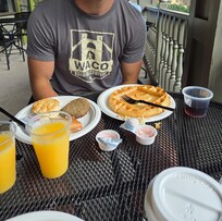 Breakfast on the patio was a hit!