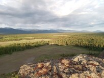 view from a hill, 20 min walk from cabin