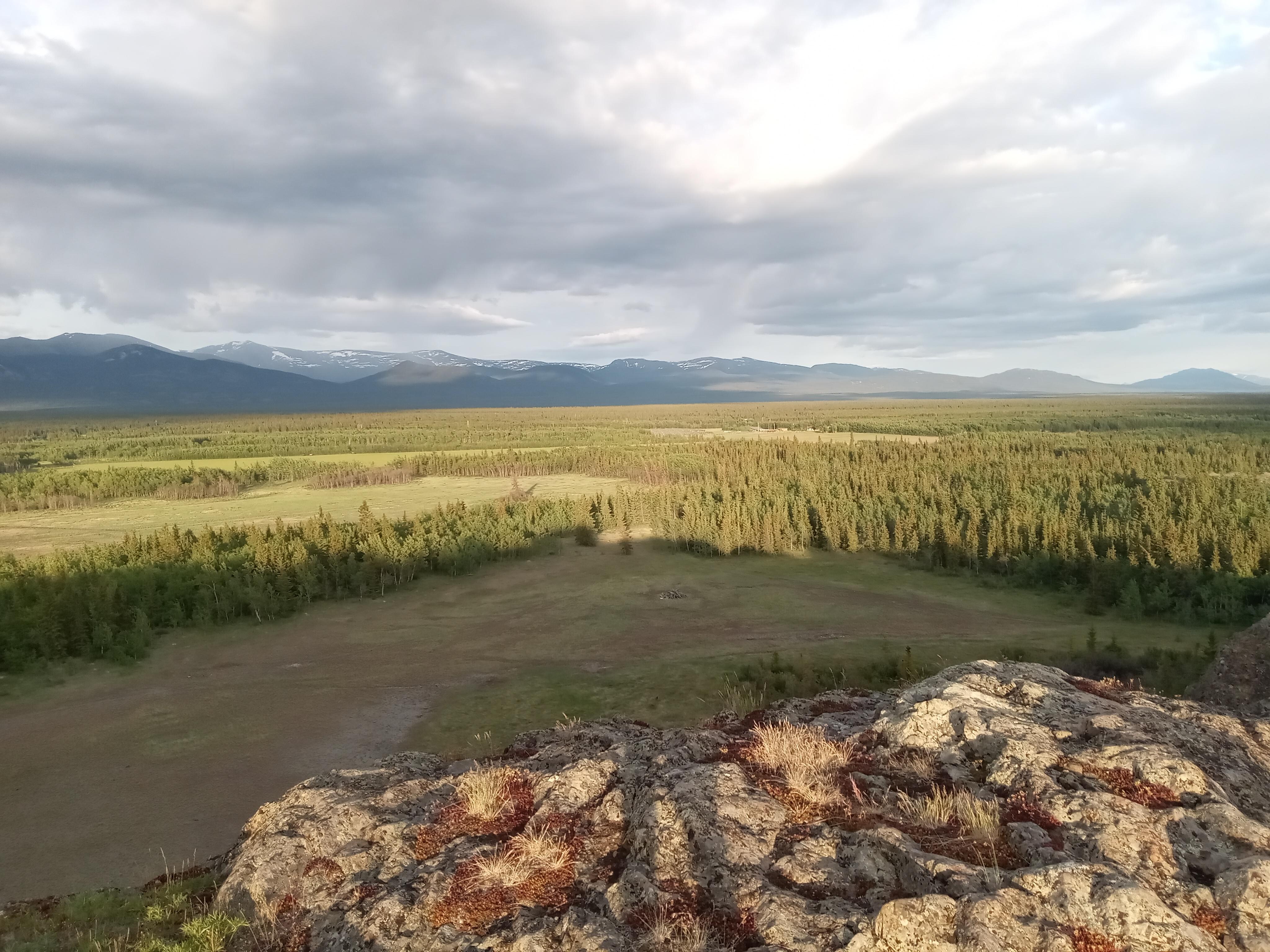 view from a hill, 20 min walk from cabin