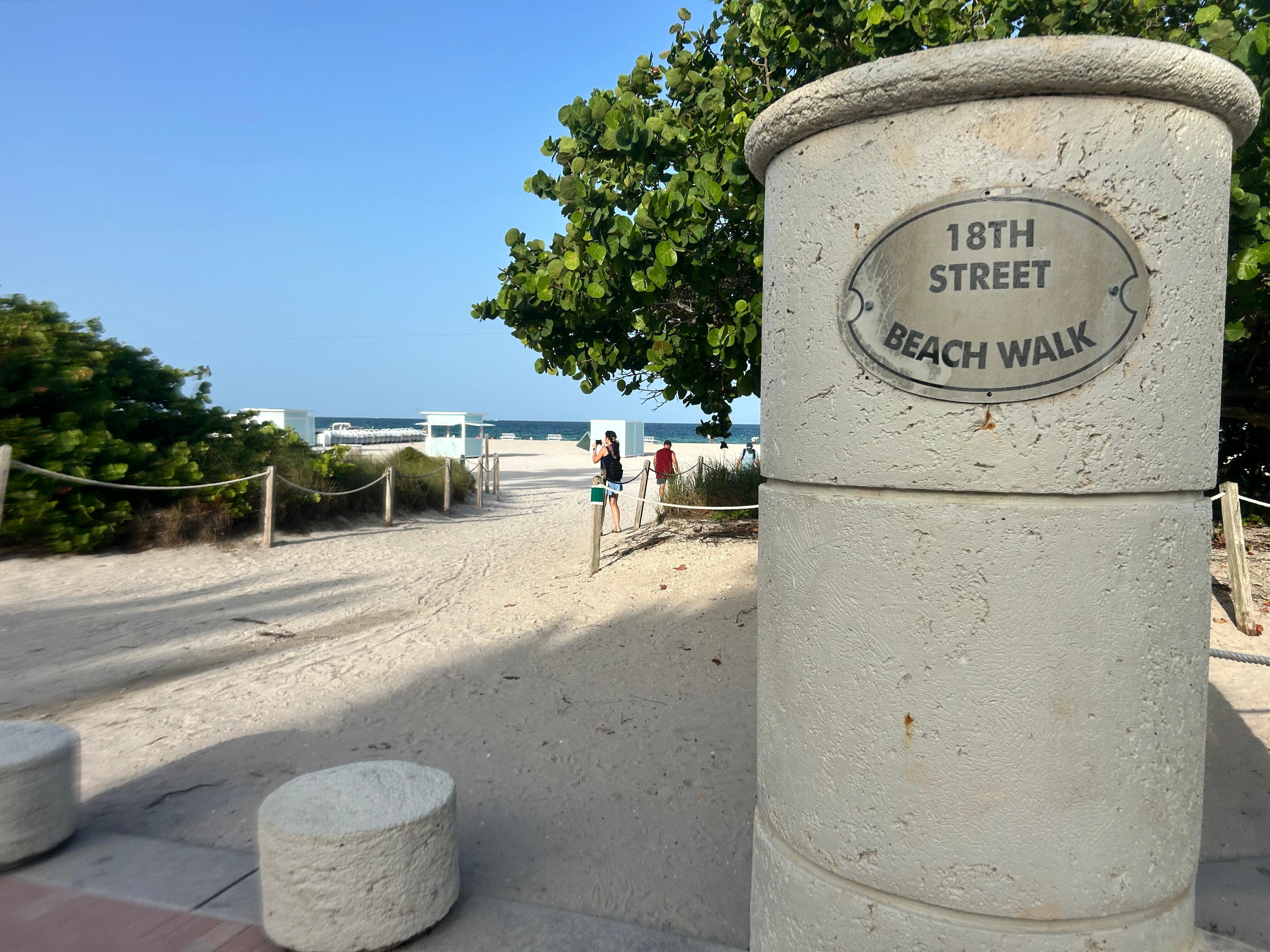 Private beach entrance 