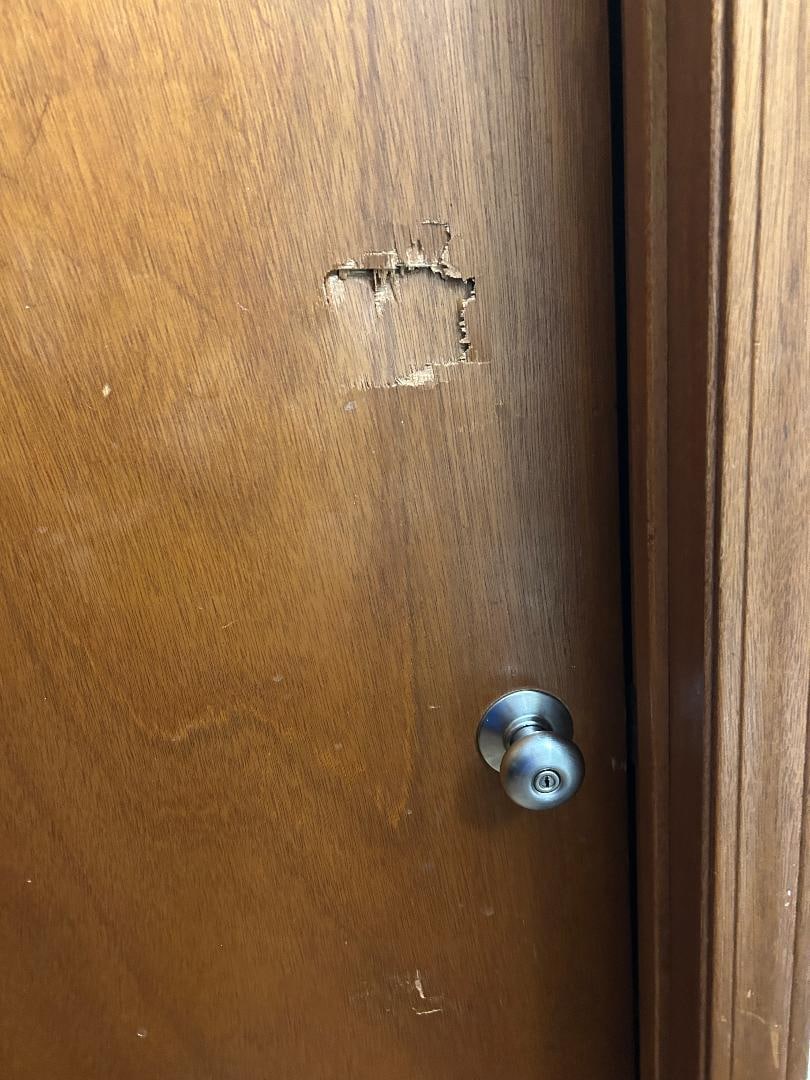 Someone punched this i guess