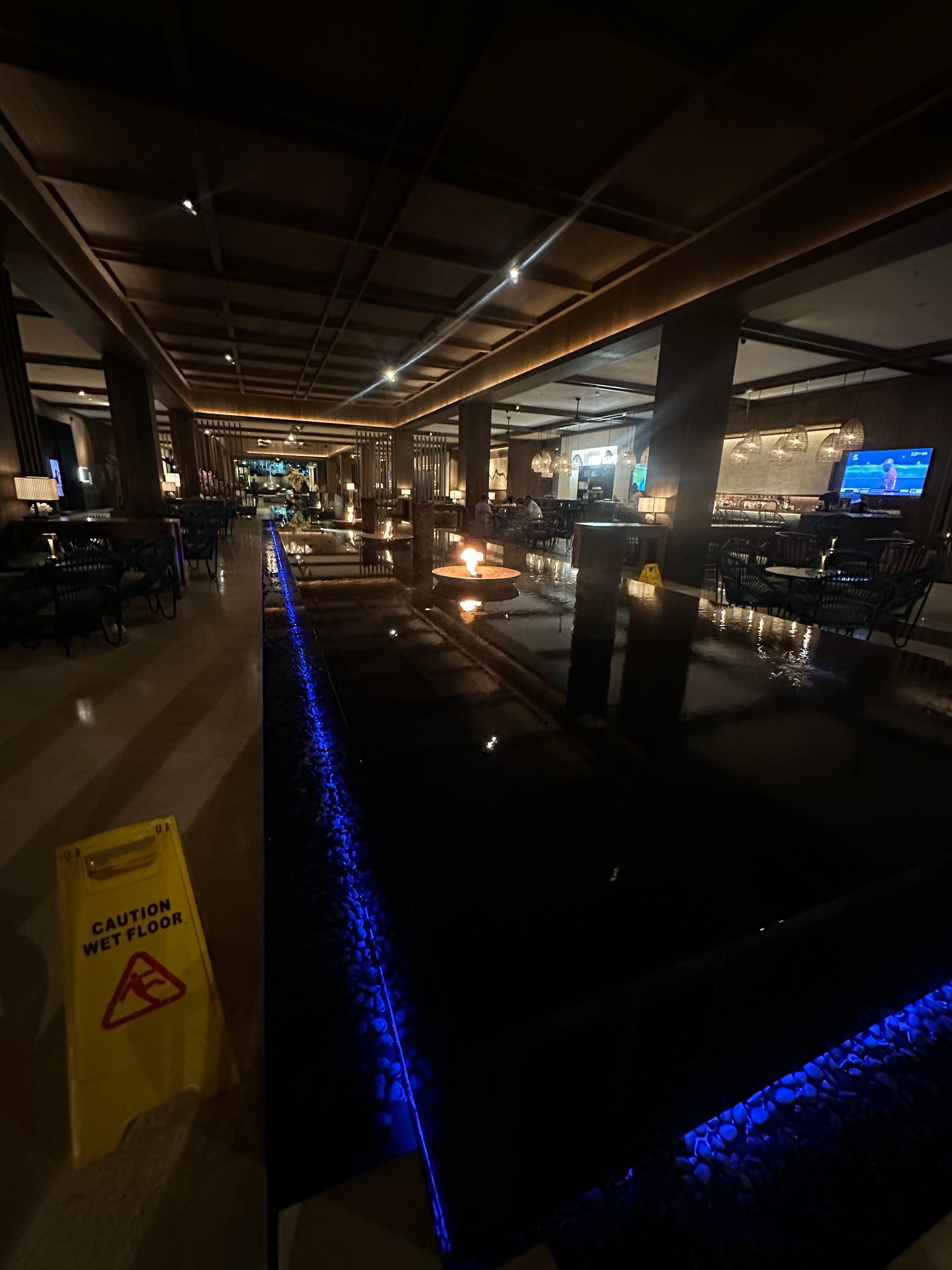Lobby at night
