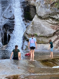 Waterfall at Stone Mountain State Park, a short drive from the home