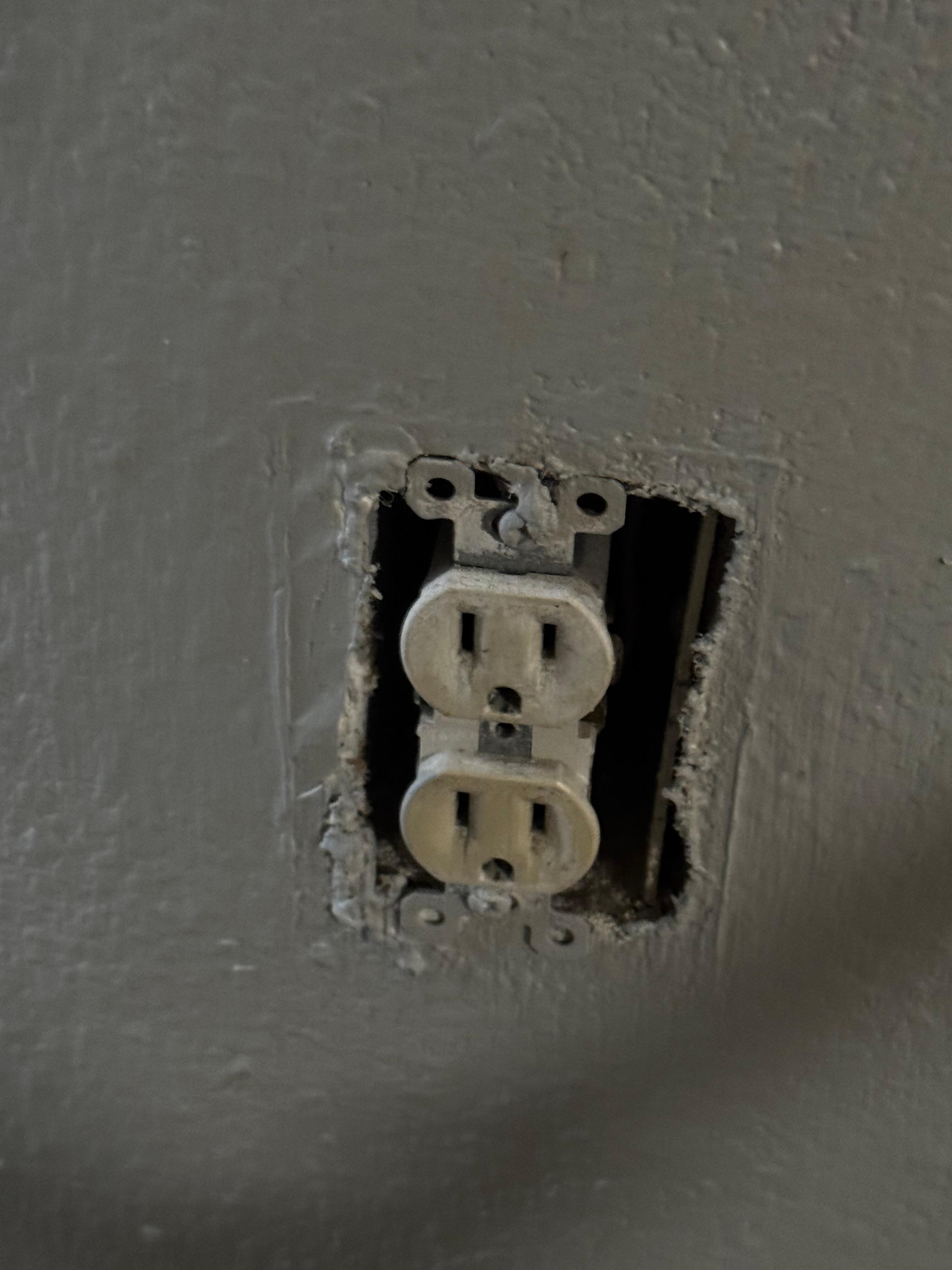 Outlet cover missing