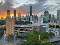 The view from the level 12 bar at sundown