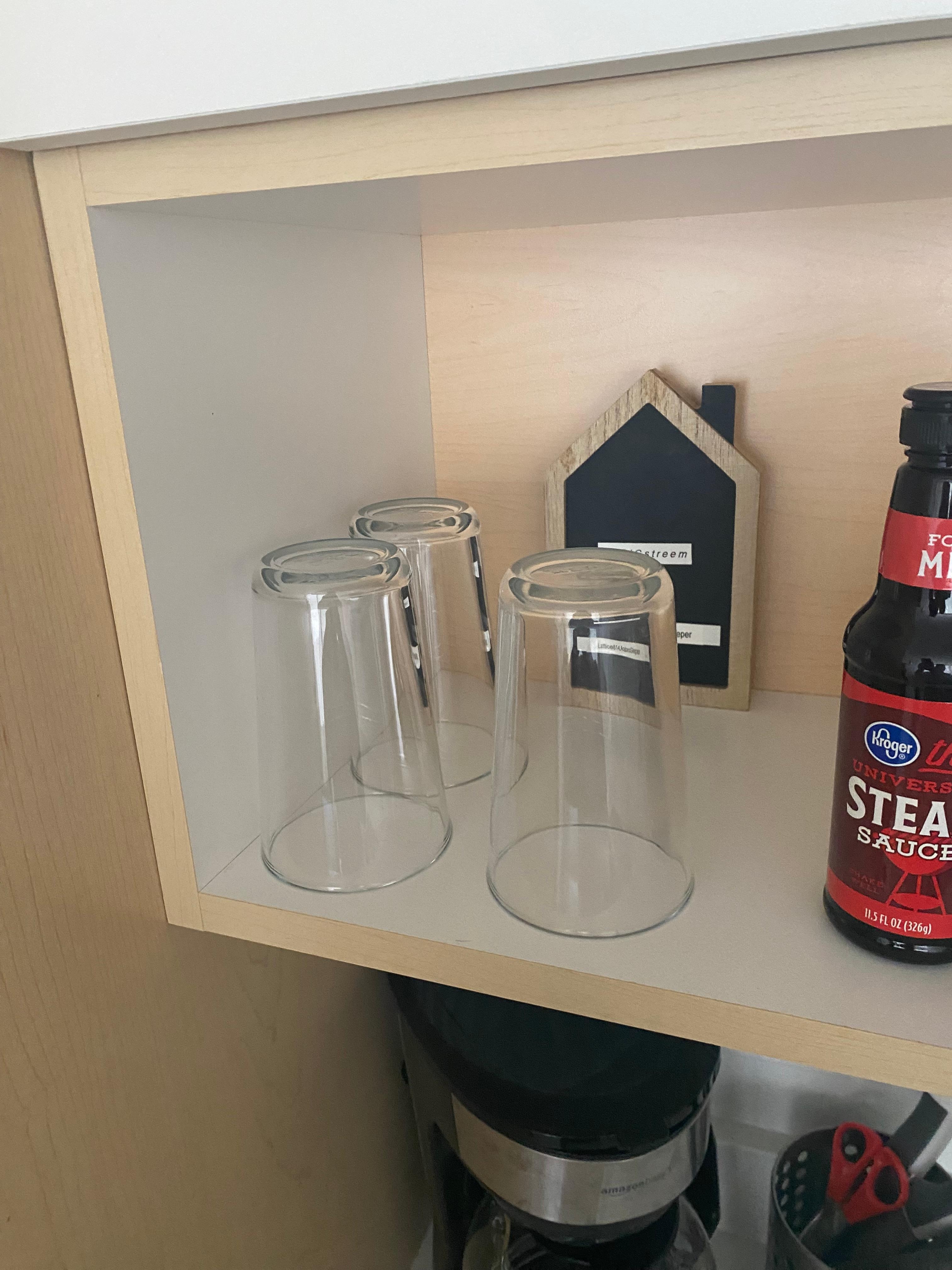 Three glasses were provided. 