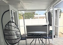Outside by hottub