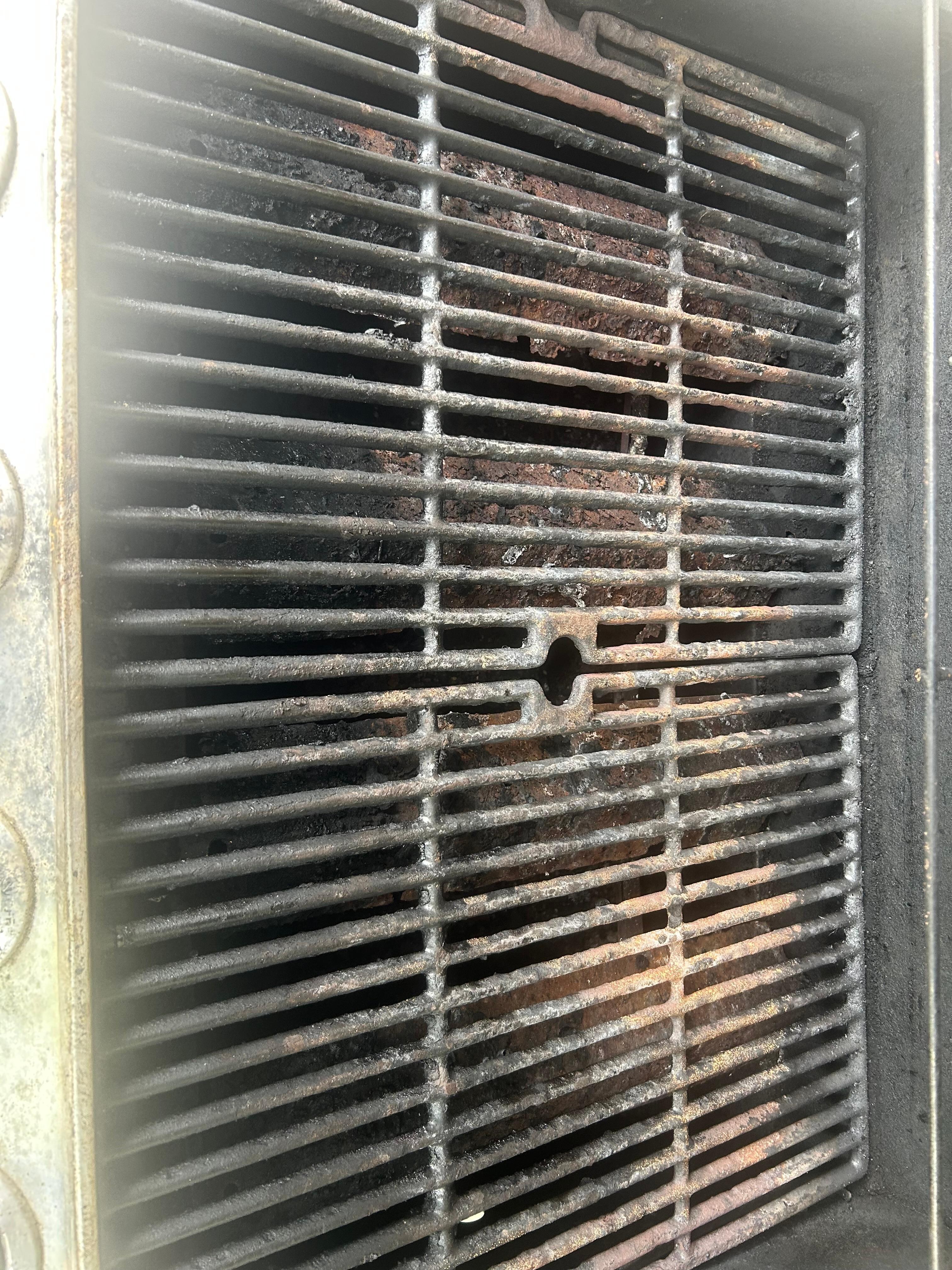 Inside had caked on grease 