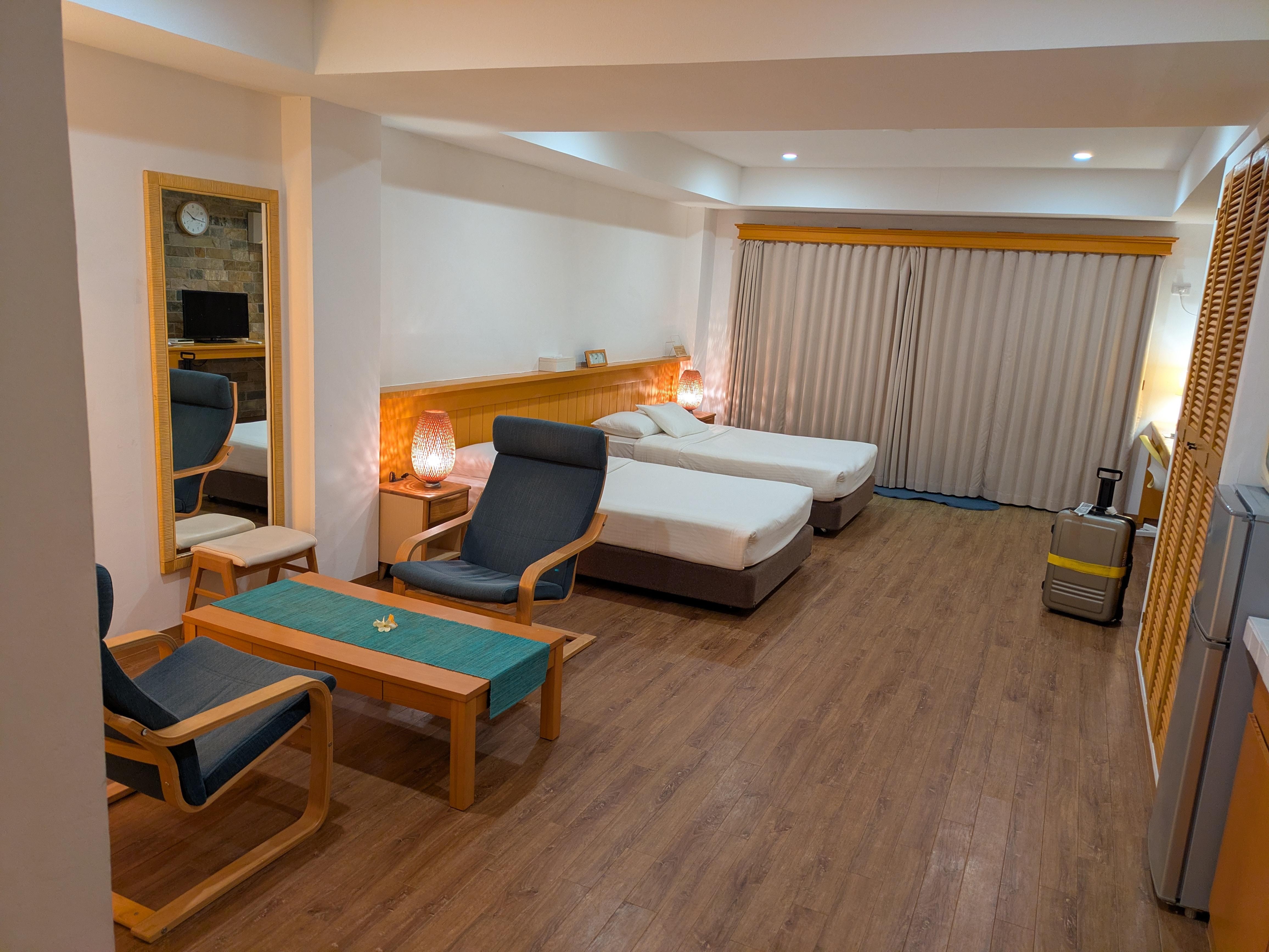 清潔で広い部屋