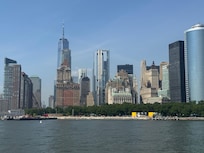 NYC skyline from ferry