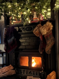 Festive holiday decorations & lighting already set up made for a relaxing Christmas for mom!