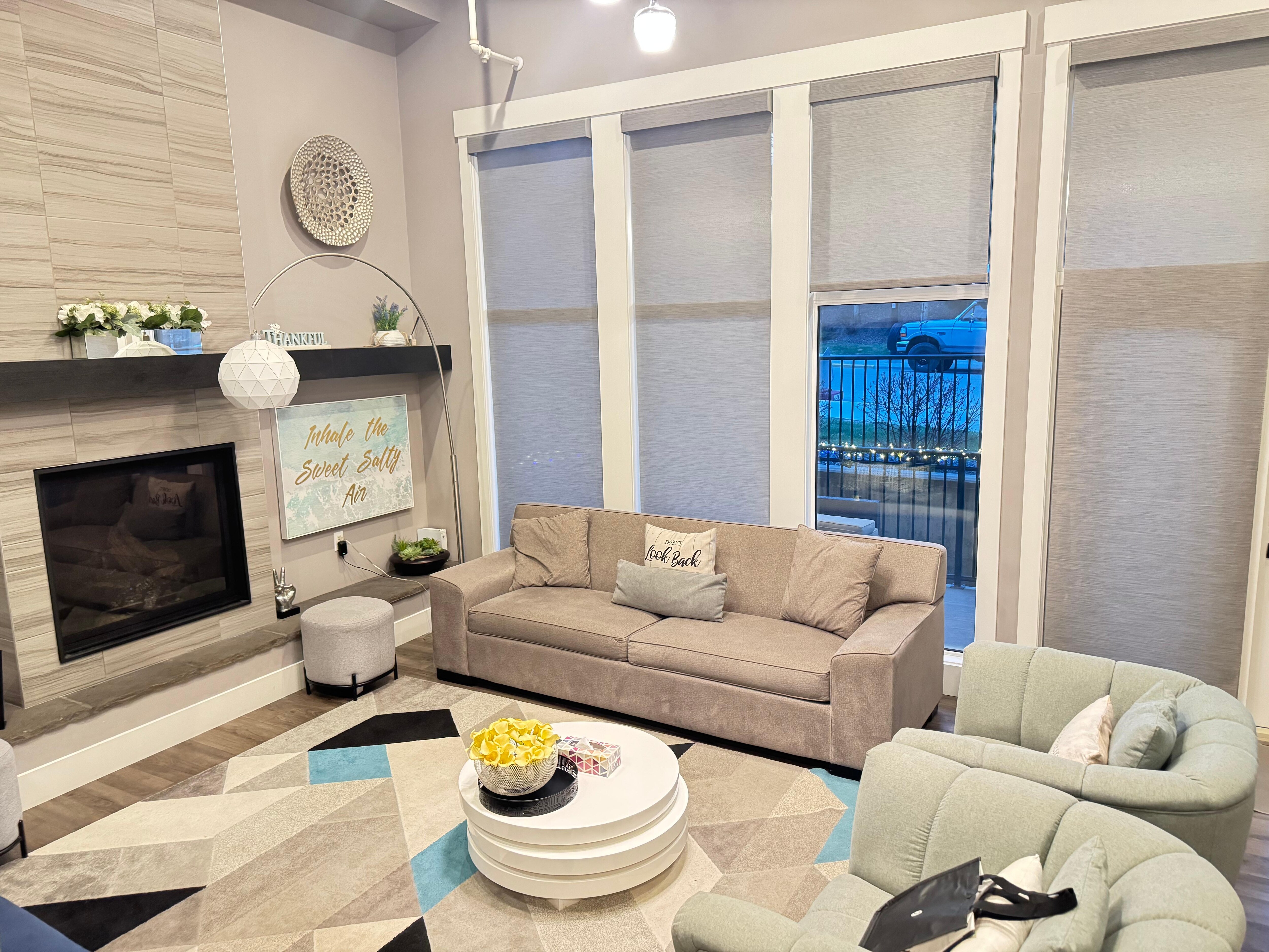 loved the fireplace and the ease of everything being button or switch controlled- like the shades