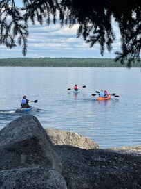 Everyone enjoying a morning paddle