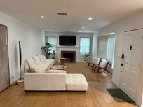 Front door entrance and living room