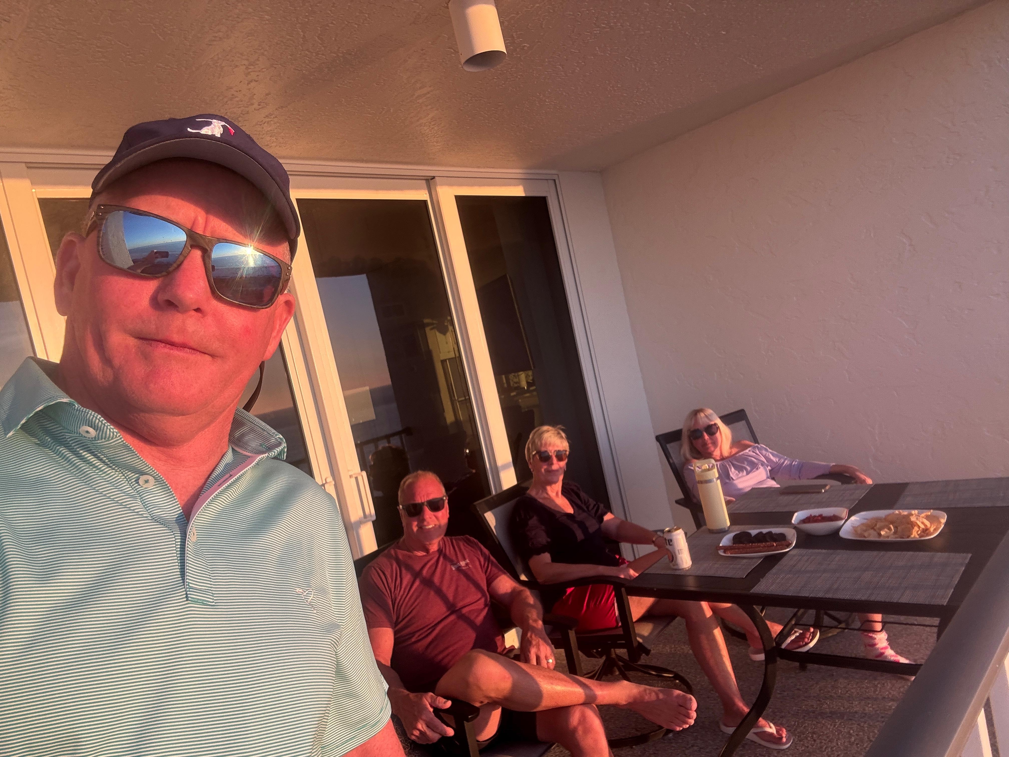 Nice size balcony to entertain. 