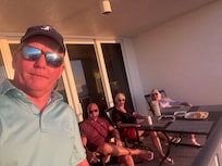 Nice size balcony to entertain.