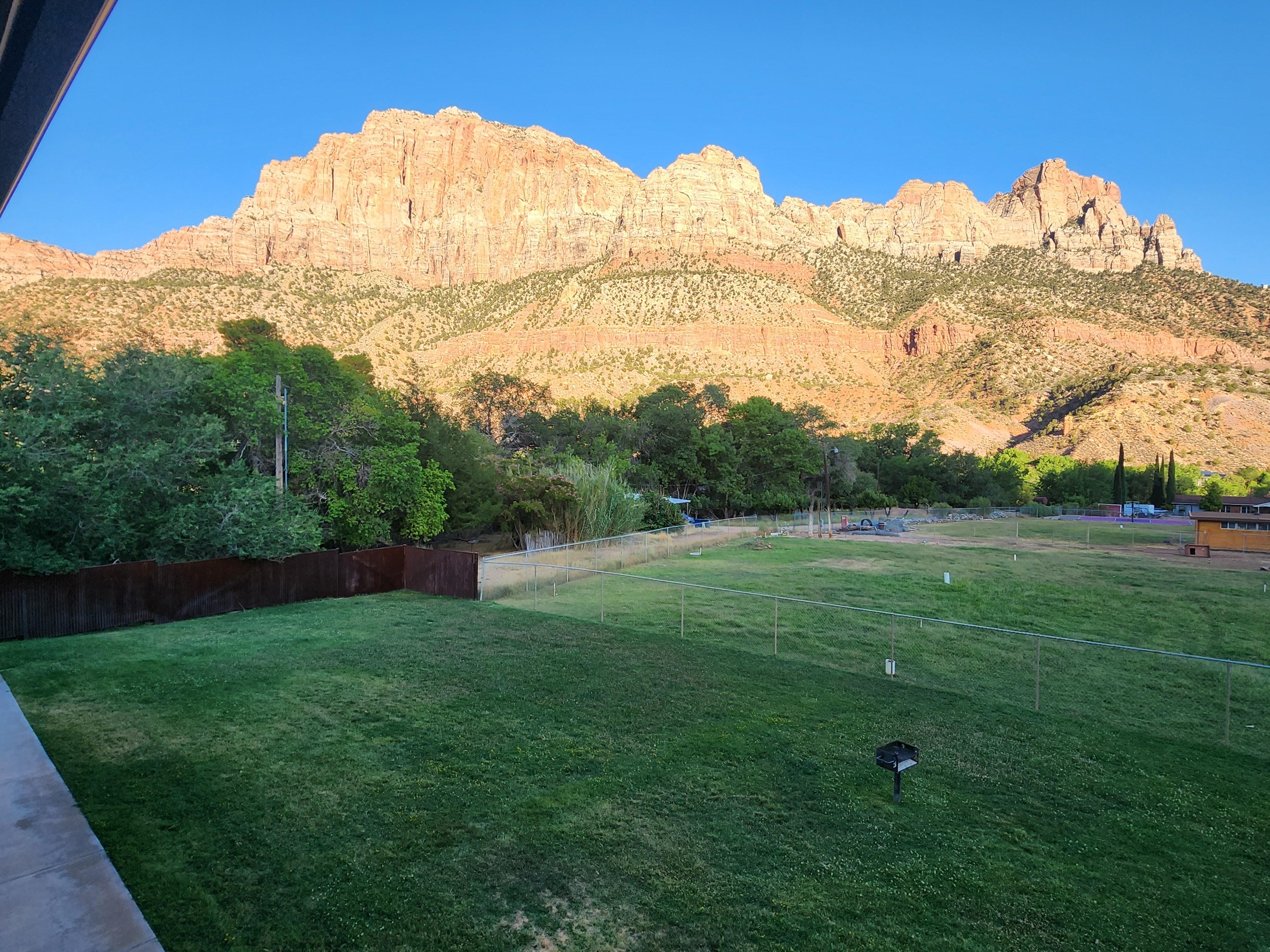 View from hotel room balcony 