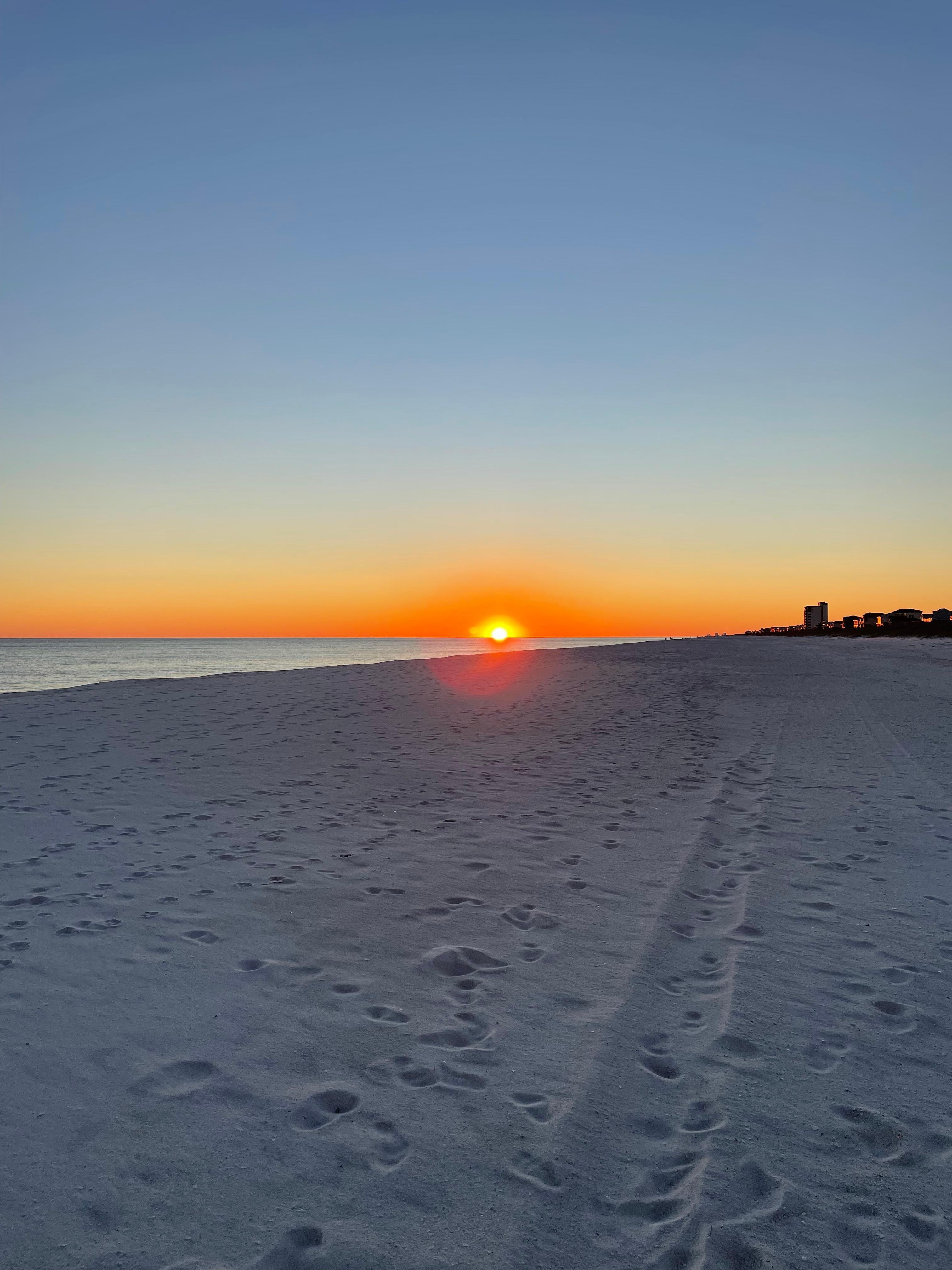 Sunset from our balcony.