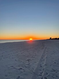 Sunset from our balcony.
