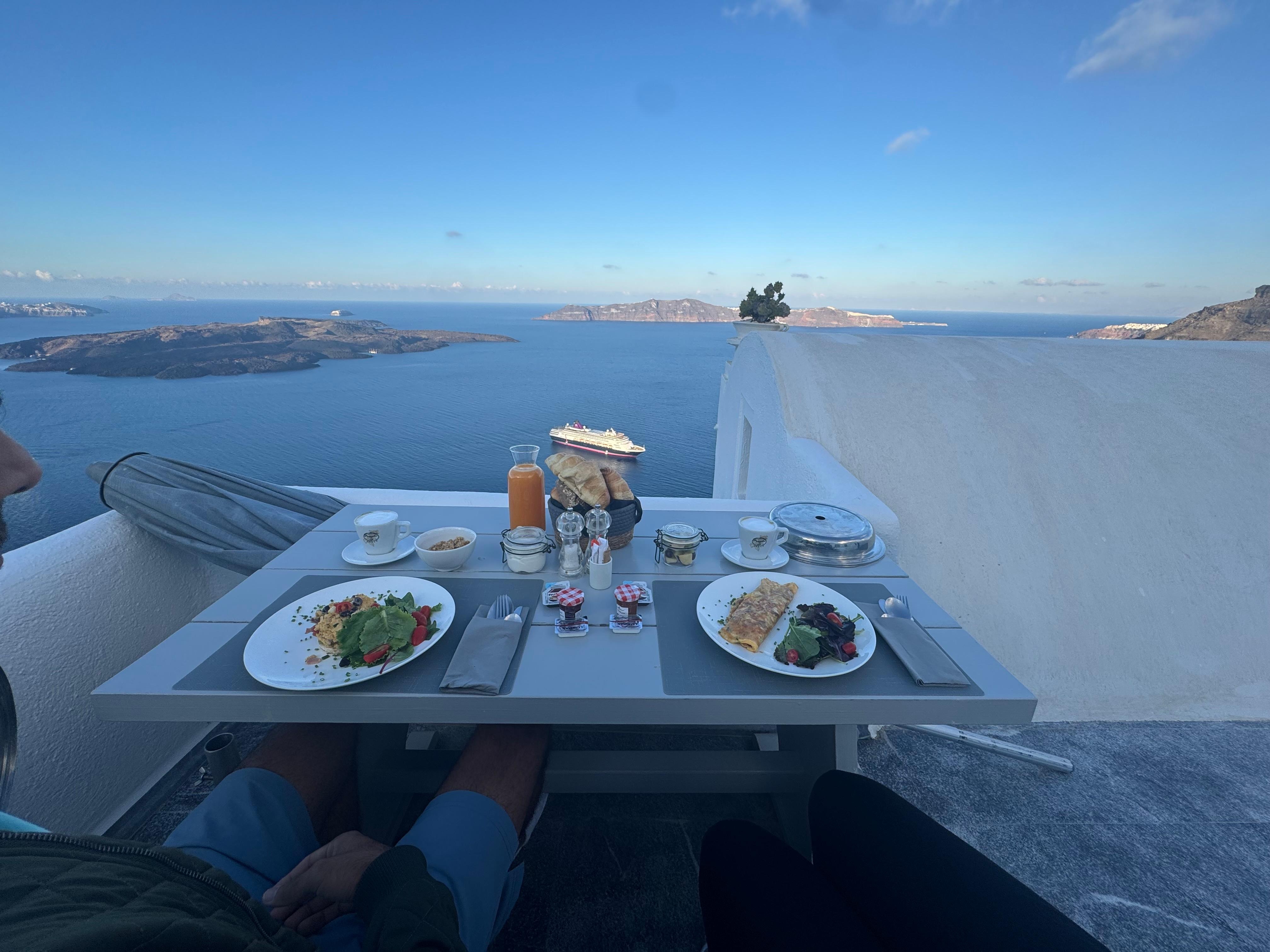 Breakfast on the balcony