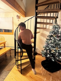 The teenagers loved the twirly stairs 😂