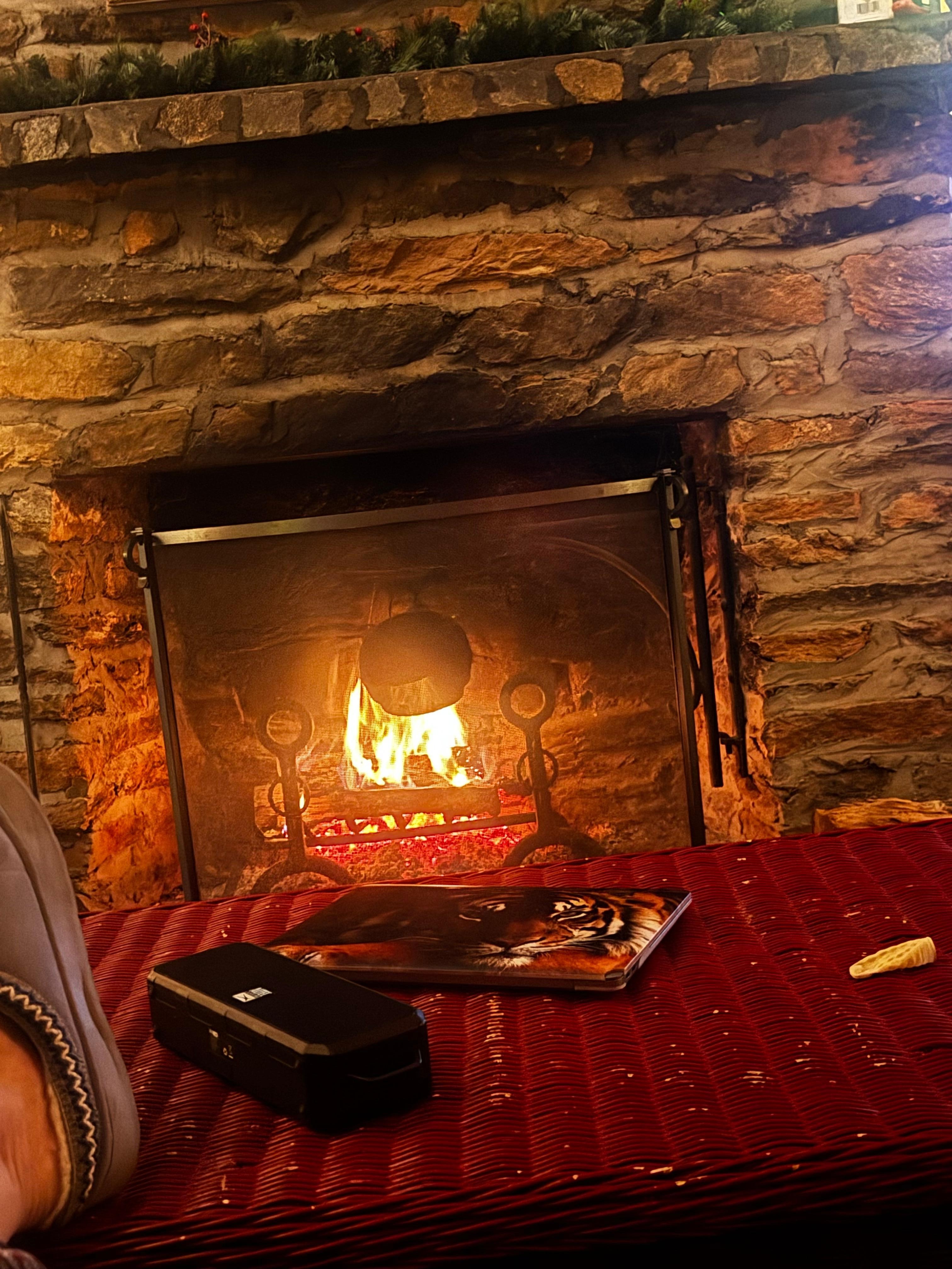 Nice warm fire for those 20 degree nights