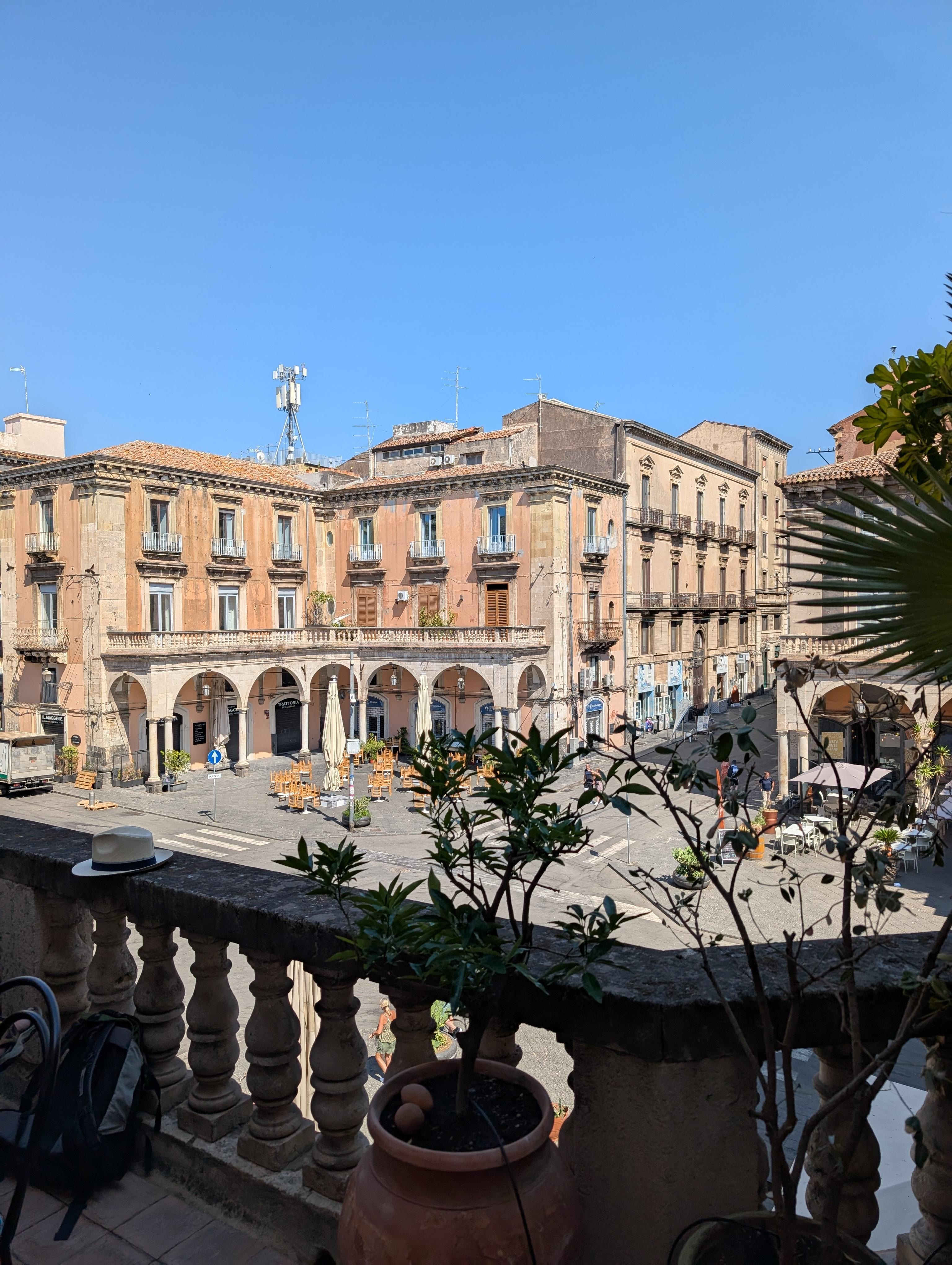 View from the balcony at breakfast.