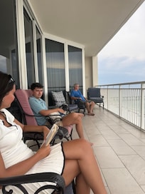 Coffee from the nice big balcony!