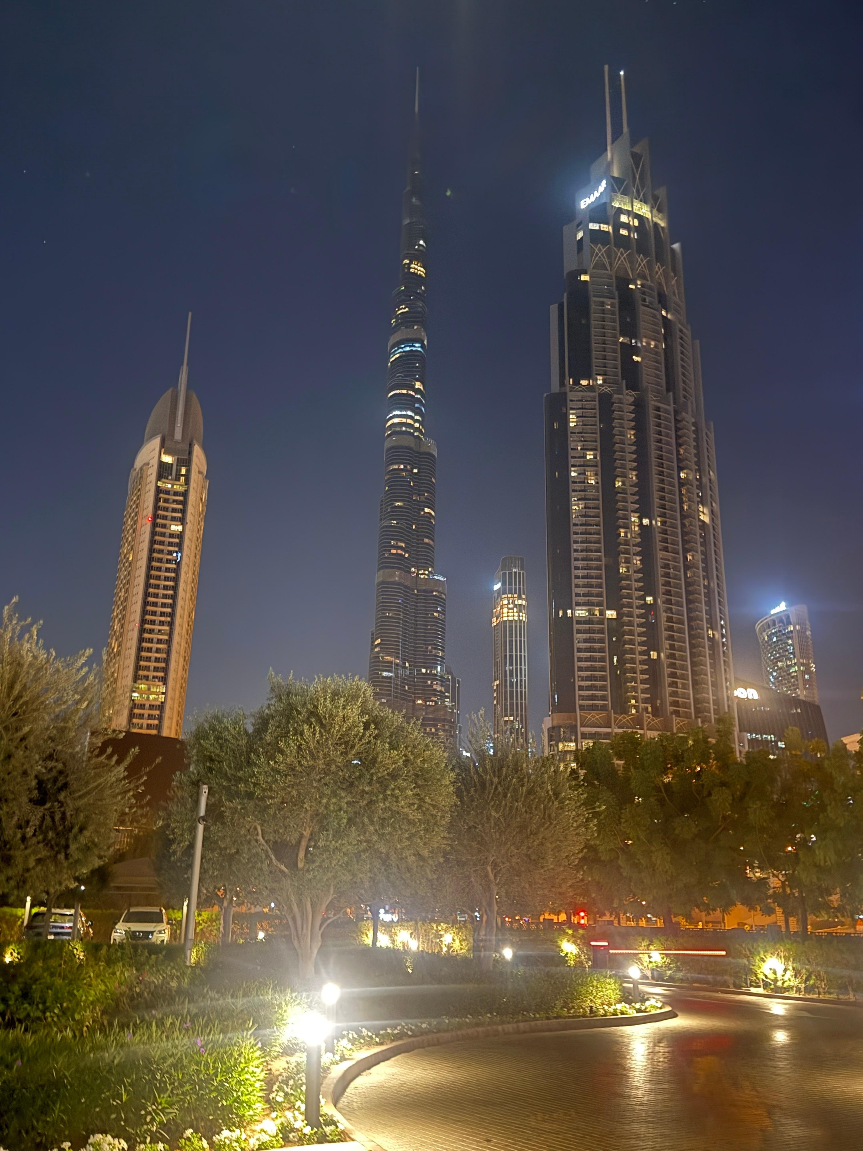 View of Burj Khalifa from outside the hotel