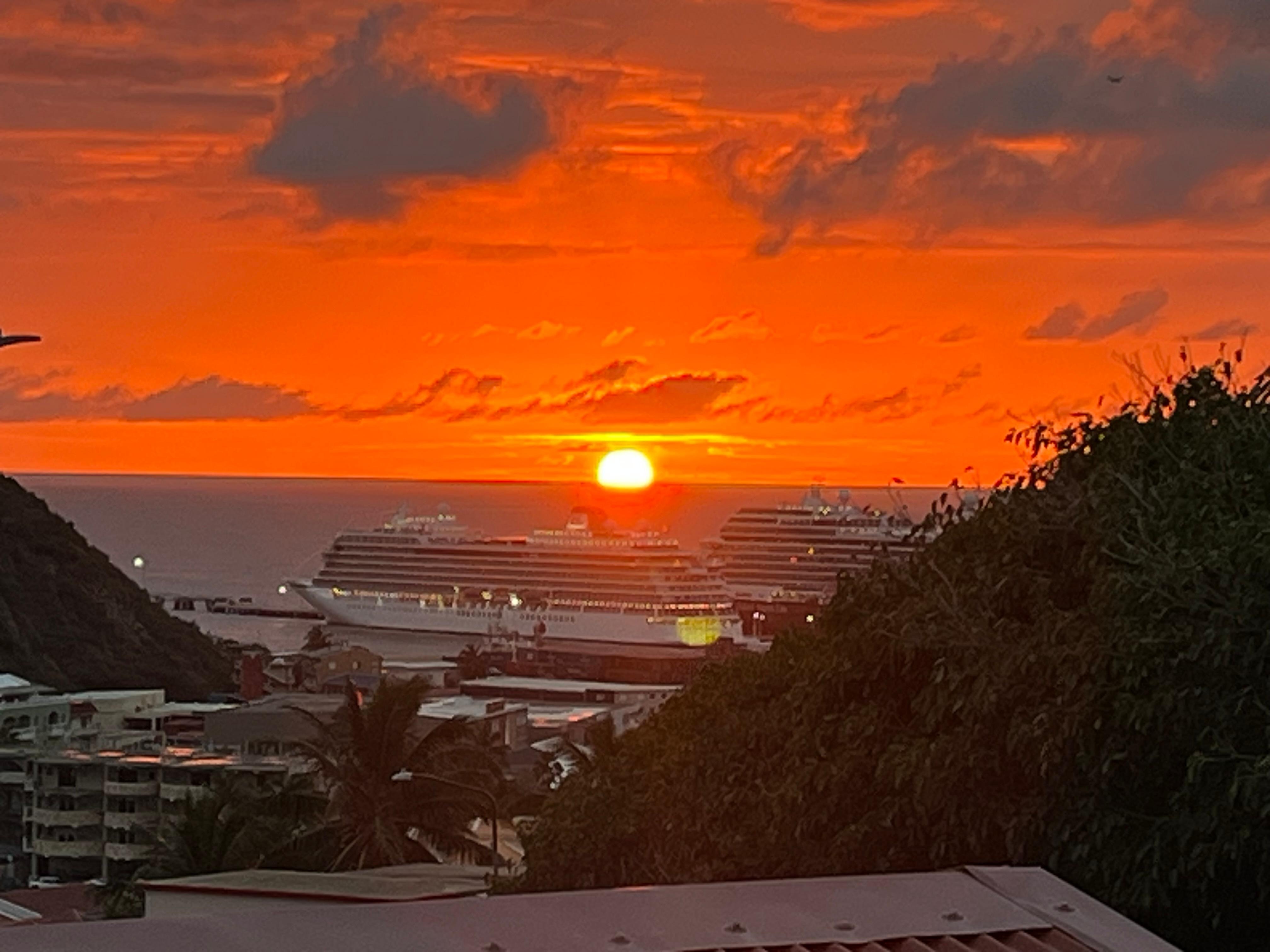 sunset from the deck 