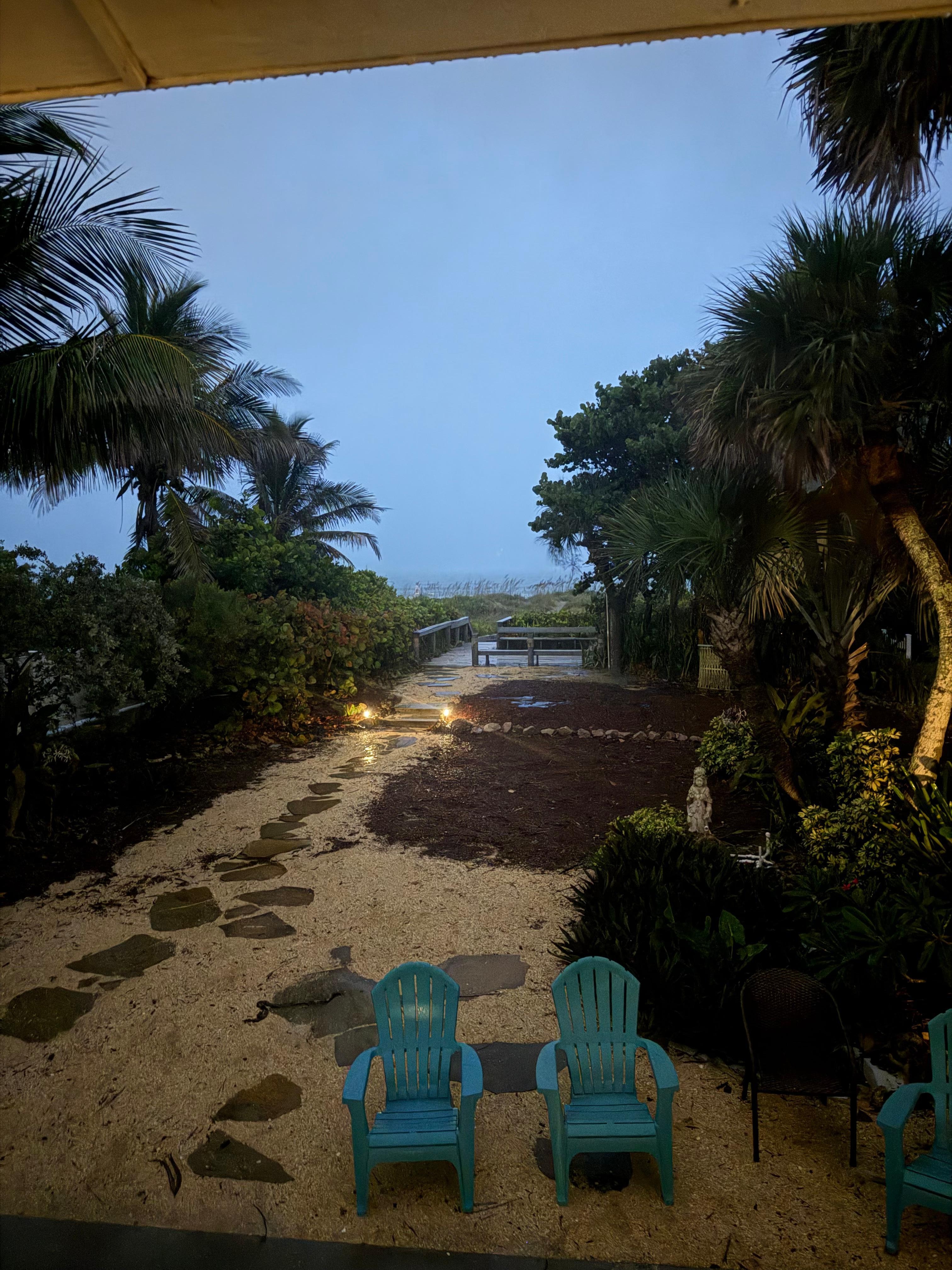 View from the porch during the storm. 
