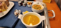 Very good lentils soup and Egyptian dessert.