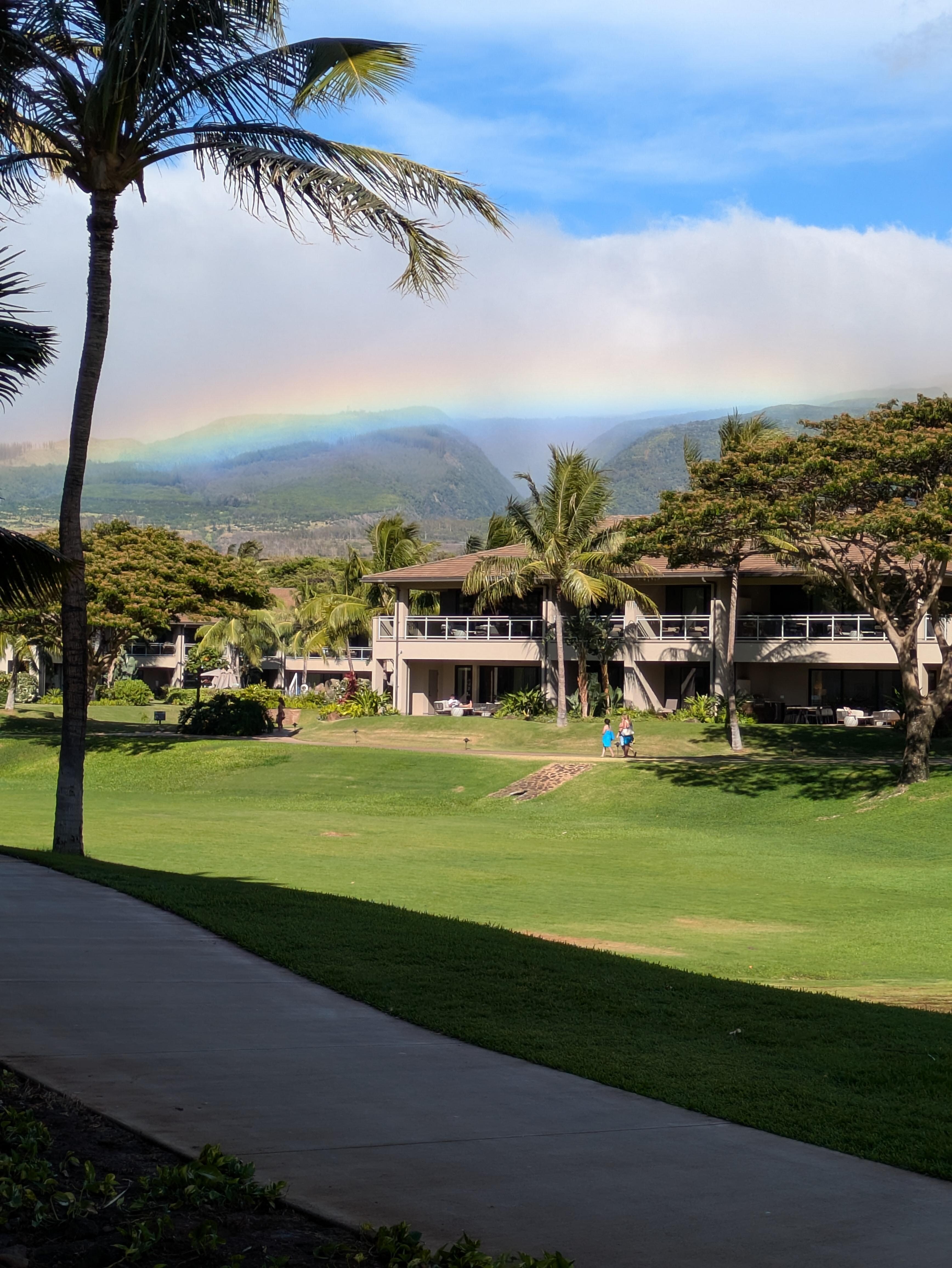 Catching a rainbow from the lanai