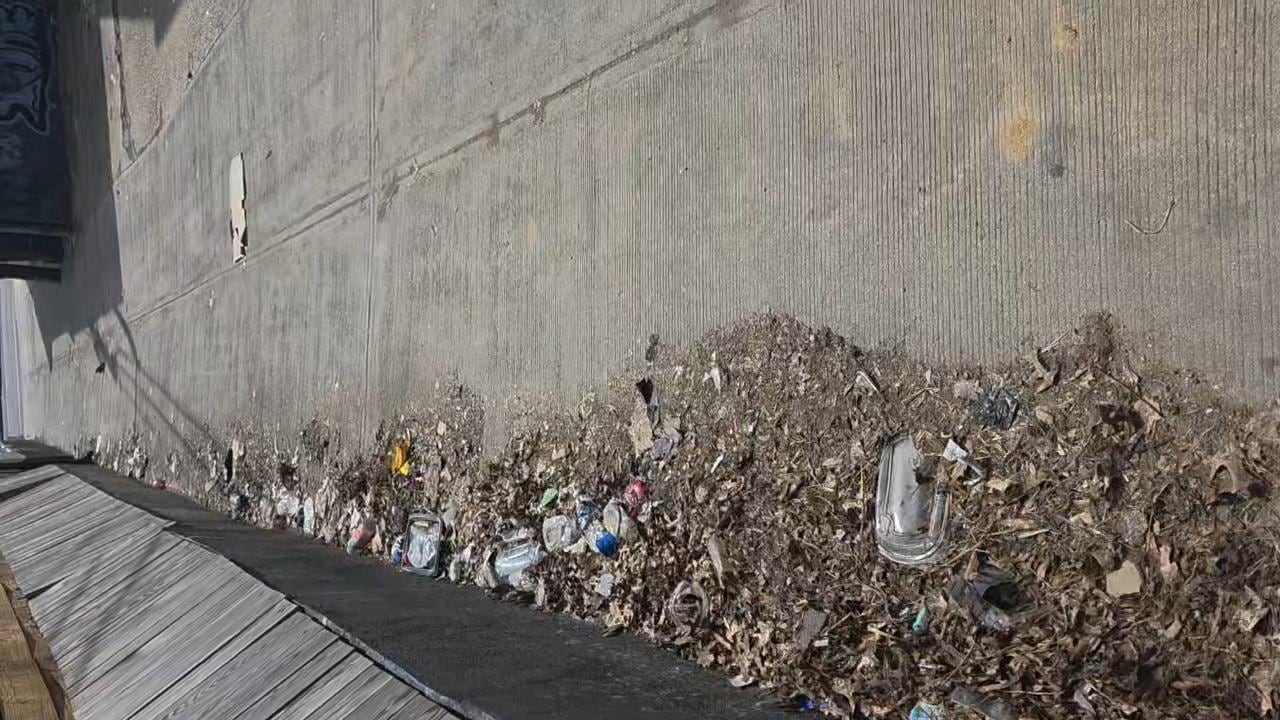 TRASH.  Just one of many spots.