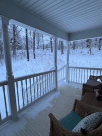 Beautiful snow view from front porch