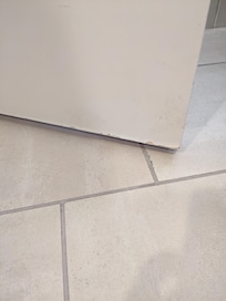 Water damaged doors and peeling.