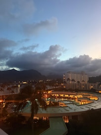 View from hotel room at night
